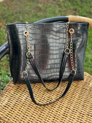 Louis Croc Tote with Chain